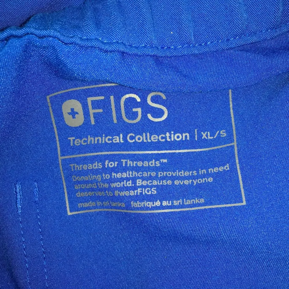 FIGS Mens Cairo Cargo Scrub Pants Royal Blue X Large Short XL/S Nursing Medical